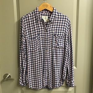 A&F Abercrombie plaid button up shirt